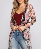 Flirty Floral Mesh Duster helps create the best summer outfit for a look that slays at any event or occasion!