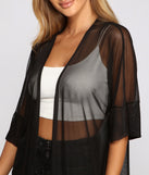 Layer On The Style Mesh Kimono for 2023 festival outfits, festival dress, outfits for raves, concert outfits, and/or club outfits