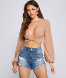 Totally Chic Eyelet Tie Front Top is a trendy pick to create 2023 festival outfits, festival dresses, outfits for concerts or raves, and complete your best party outfits!
