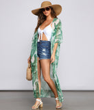 Miss Jetsetter Tropical Mesh Duster helps create the best summer outfit for a look that slays at any event or occasion!