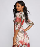 With fun and flirty details, Tropic Dreams Tie Front Top shows off your unique style for a trendy outfit for the summer season!