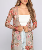 Sweet Floral Mesh Duster helps create the best summer outfit for a look that slays at any event or occasion!
