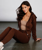 You’ll look stunning in the Back To Basics Knit Hoodie when paired with its matching separate to create a glam clothing set perfect for parties, date nights, concert outfits, back-to-school attire, or for any summer event!
