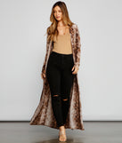Stylish And Sassy Snake Knit Duster is a trendy pick to create 2023 festival outfits, festival dresses, outfits for concerts or raves, and complete your best party outfits!