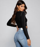 With fun and flirty details, Trendy Ribbed Knit Tie-Front Top shows off your unique style for a trendy outfit for the summer season!