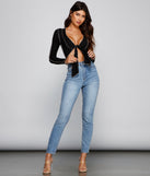 With fun and flirty details, Trendy Ribbed Knit Tie-Front Top shows off your unique style for a trendy outfit for the summer season!