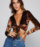 With fun and flirty details, Alluringly Chic Tie-Front Top shows off your unique style for a trendy outfit for the summer season!