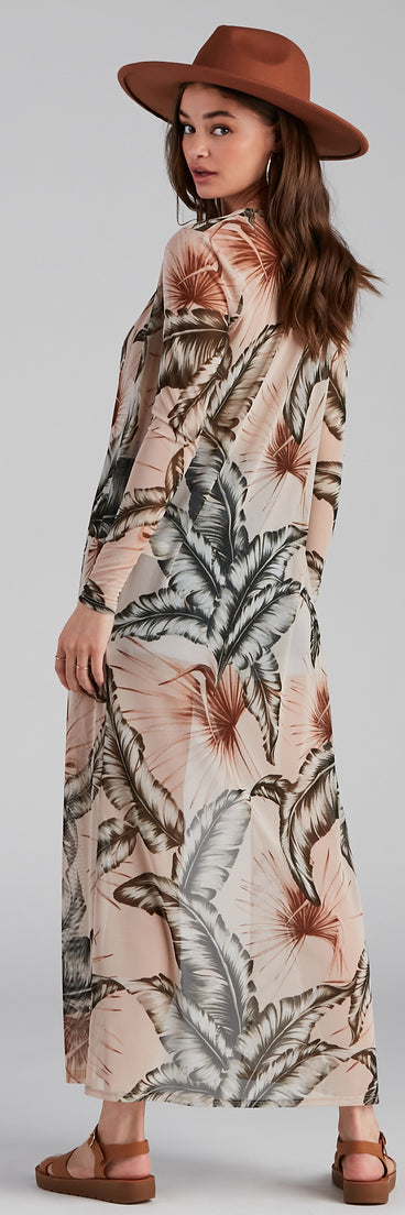 Tropical Toucan Long Mesh Duster is a trendy pick to create 2023 festival outfits, festival dresses, outfits for concerts or raves, and complete your best party outfits!