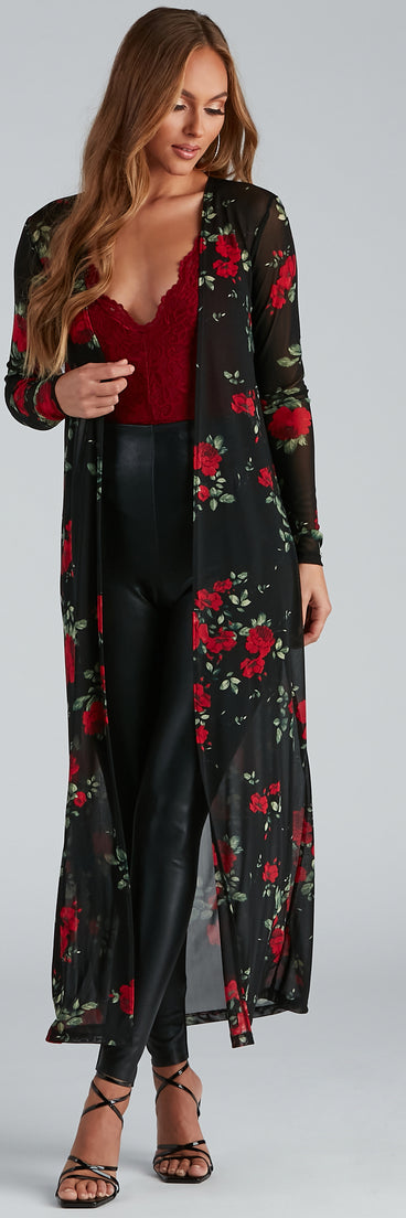 Blooming Beauty Floral Print Duster helps create the best summer outfit for a look that slays at any event or occasion!