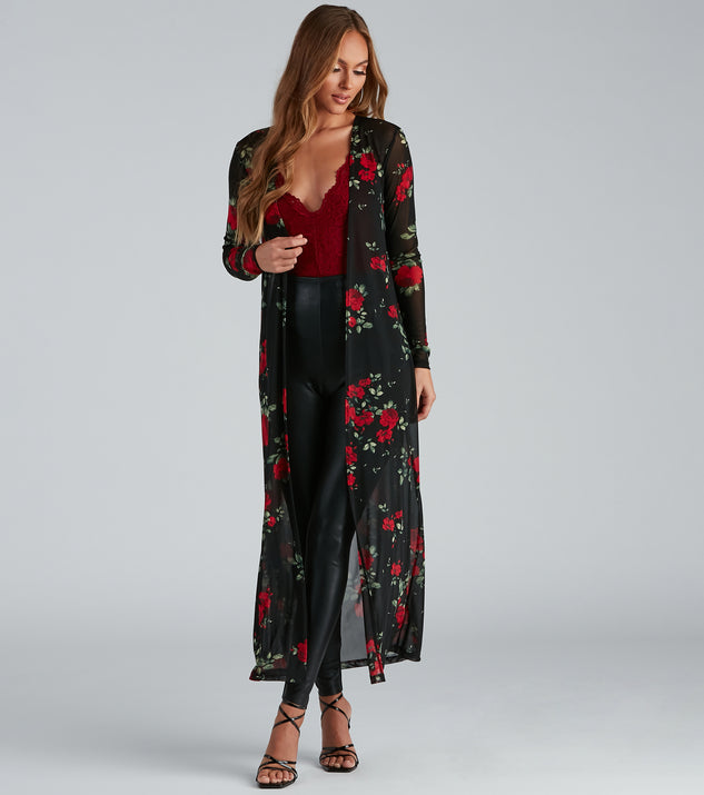 Blooming Beauty Floral Print Duster helps create the best summer outfit for a look that slays at any event or occasion!