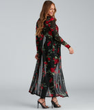 Blooming Beauty Floral Print Duster for 2023 festival outfits, festival dress, outfits for raves, concert outfits, and/or club outfits