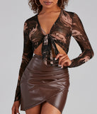 With fun and flirty details, Lose Your Marbles Tie-Front Top shows off your unique style for a trendy outfit for the summer season!