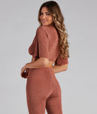 Flirty Flowy Sleeve Tie-Front Top is a trendy pick to create 2023 festival outfits, festival dresses, outfits for concerts or raves, and complete your best party outfits!