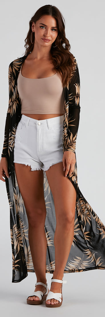 Island Getaway Sheer Mesh Duster helps create the best summer outfit for a look that slays at any event or occasion!