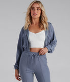 You’ll look stunning in the Trendy Casual Vibes Zip-Up Hoodie when paired with its matching separate to create a glam clothing set perfect for a New Year’s Eve Party Outfit or Holiday Outfit for any event!