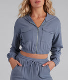Trendy Casual Vibes Zip-Up Hoodie for 2023 festival outfits, festival dress, outfits for raves, concert outfits, and/or club outfits