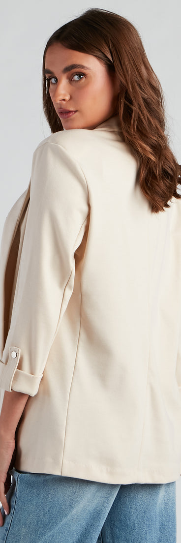 Business As Usual Ponte Blazer helps create the best summer outfit for a look that slays at any event or occasion!