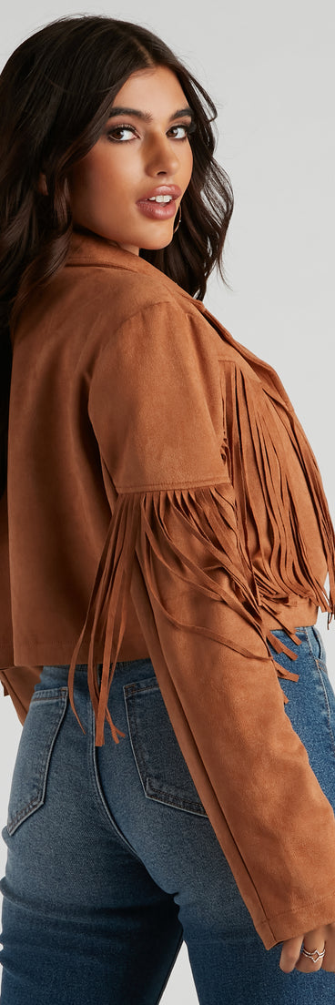 Tootin' Cute Faux Suede Jacket is a trendy pick to create 2023 festival outfits, festival dresses, outfits for concerts or raves, and complete your best party outfits!