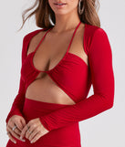 Flirt With Desire Long Sleeve Bolero is the perfect Homecoming look pick with on-trend details to make the 2023 HOCO dance your most memorable event yet!