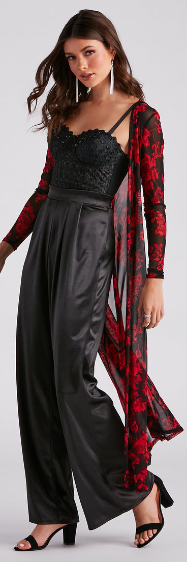 Sheer Intent Floral Mesh Duster helps create the best summer outfit for a look that slays at any event or occasion!