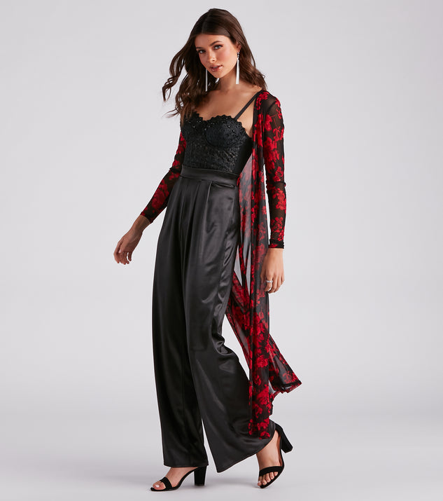 Sheer Intent Floral Mesh Duster helps create the best summer outfit for a look that slays at any event or occasion!