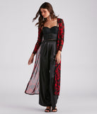 Sheer Intent Floral Mesh Duster helps create the best summer outfit for a look that slays at any event or occasion!