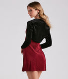 Velvety Luxe Long Sleeve Bolero is the perfect Homecoming look pick with on-trend details to make the 2023 HOCO dance your most memorable event yet!