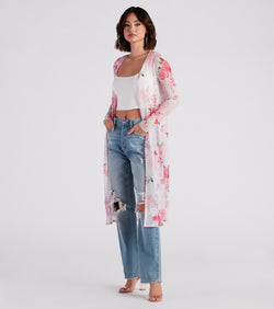 Full Bloom Floral Mesh Duster is a fire pick to create 2023 festival outfits, concert dresses, outfits for raves, or to complete your best party outfits or clubwear!