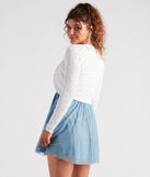 With fun and flirty details, Elegant Touch Pearl Embellished Bolero shows off your unique style for a trendy outfit for the summer season!