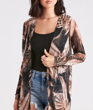 Feel The Breeze Palm Print Mesh Duster helps create the best summer outfit for a look that slays at any event or occasion!