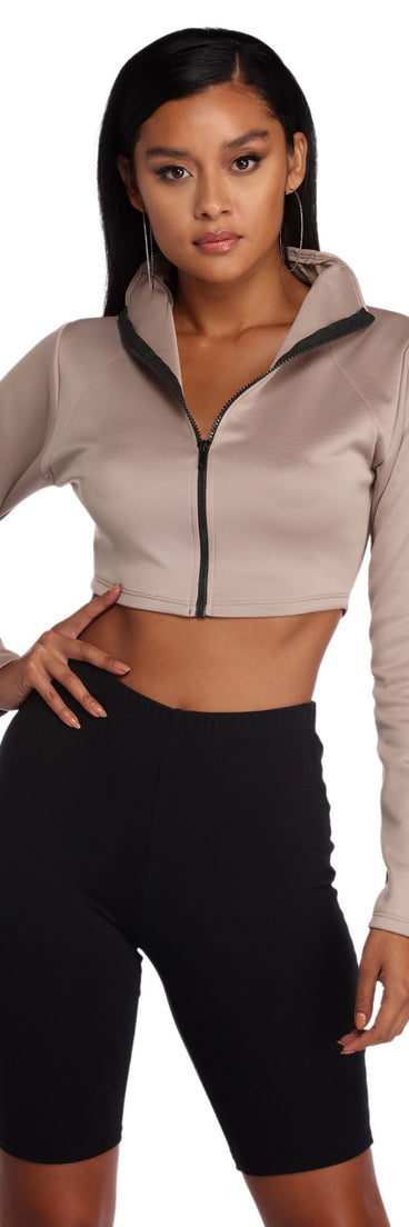 Zip On It Crop Top