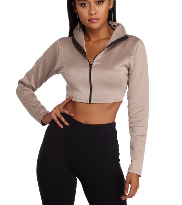 Zip On It Crop Top
