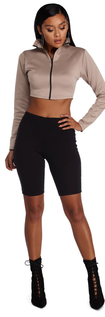 Zip On It Crop Top