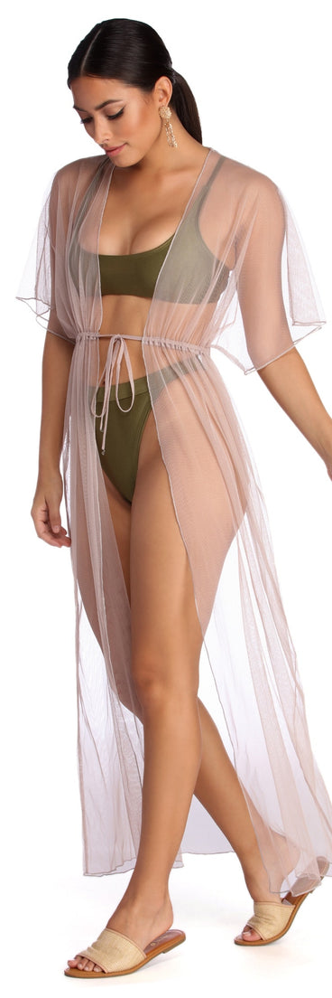 Mesmerize In Mesh Duster for 2022 festival outfits, festival dress, outfits for raves, concert outfits, and/or club outfits