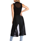 In The Sheer Mesh Vest Duster for 2022 festival outfits, festival dress, outfits for raves, concert outfits, and/or club outfits