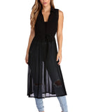 In The Sheer Mesh Vest Duster for 2022 festival outfits, festival dress, outfits for raves, concert outfits, and/or club outfits