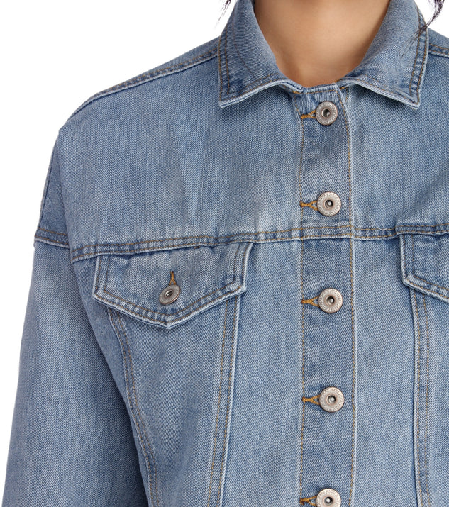Just A Rumor Cropped Denim Jacket & Windsor