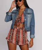 Cropped And Chic Denim Jacket is a fire pick to create 2023 festival outfits, concert dresses, outfits for raves, or to complete your best party outfits or clubwear!