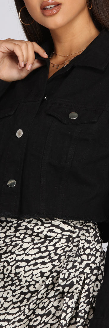 Denim With An Edge Jacket helps create the best summer outfit for a look that slays at any event or occasion!