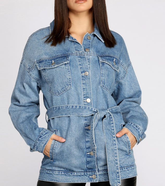 ハーリップトゥ　New Classic Belted Denim Jacket herlipto 𝖢𝗈𝗆𝗂𝗇𝗀 𝗍𝗈 𝗒𝗈𝗎 𝗌𝗈𝗈𝗇