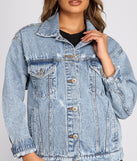 Squad Goals Over-Sized Denim Jacket is a trendy pick to create 2023 festival outfits, festival dresses, outfits for concerts or raves, and complete your best party outfits!