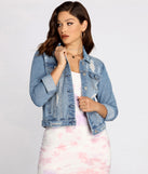 Denim Daze Destructed Jacket is a trendy pick to create 2023 festival outfits, festival dresses, outfits for concerts or raves, and complete your best party outfits!