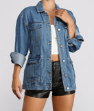 Oversized Belted Denim Jacket helps create the best summer outfit for a look that slays at any event or occasion!
