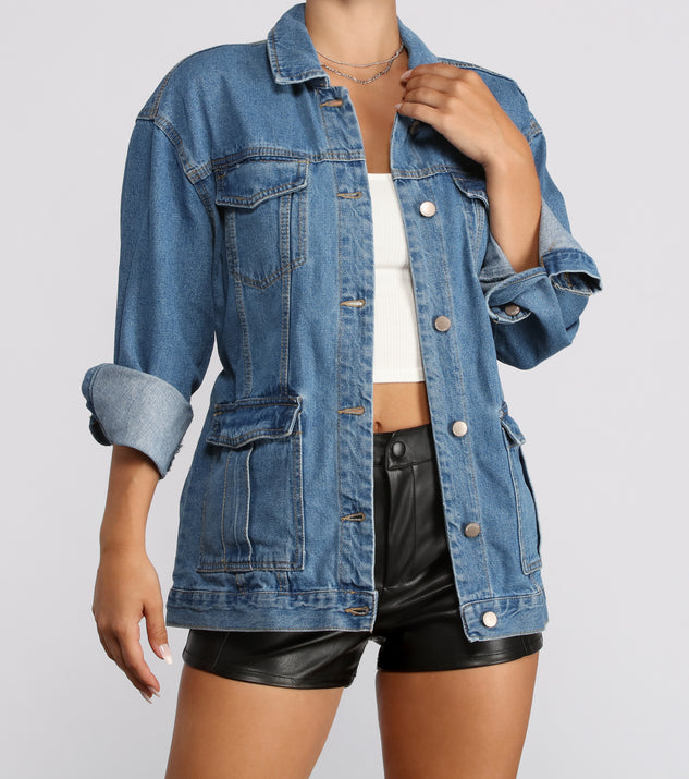 いラインアップ Oversized Belted Denim Jacket | Windsor ジャケット・アウター