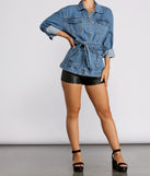 Oversized Belted Denim Jacket for 2023 festival outfits, festival dress, outfits for raves, concert outfits, and/or club outfits