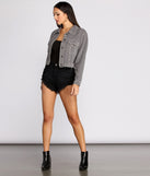 Distressed Crop Denim Jacket is a trendy pick to create 2023 festival outfits, festival dresses, outfits for concerts or raves, and complete your best party outfits!