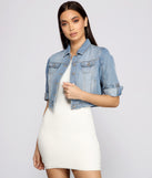 Your Go To Cropped Denim Jacket helps create the best summer outfit for a look that slays at any event or occasion!