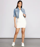 Your Go To Cropped Denim Jacket helps create the best summer outfit for a look that slays at any event or occasion!