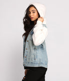 Cozy Casual Vibe Sherpa Denim Jacket for 2023 festival outfits, festival dress, outfits for raves, concert outfits, and/or club outfits