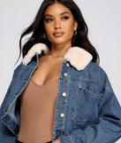 Fab N' Cozy Faux Fur Denim Jacket helps create the best summer outfit for a look that slays at any event or occasion!